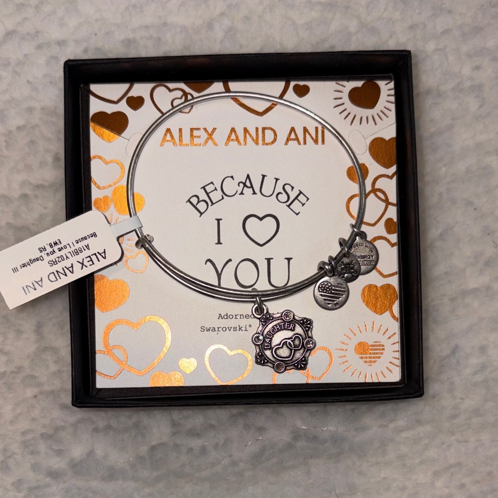Alex and Ani Silver Bracelet with Charms